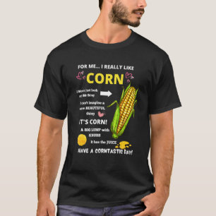 T-shirt Garçon de maïs J'aime vraiment le maïs sur l'épi a