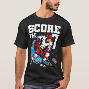 T-shirt Garçon de sept ans pour son 7e anniversaire Hockey
