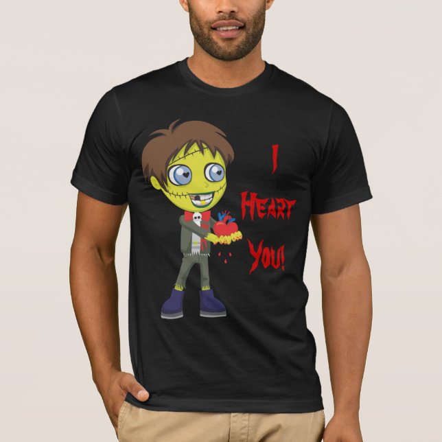 T-shirt Garçon de zombi - coeur d'I vous (Devant)