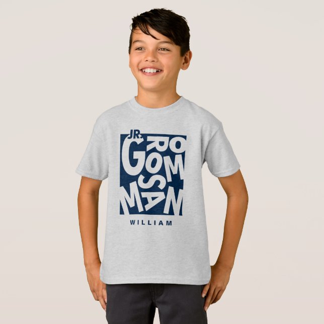 T-shirt Garçon d'honneur junior Jr. Équipe de mariage (Devant entier)