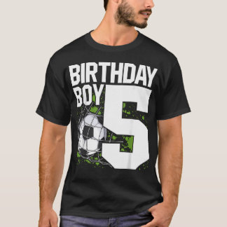 T-shirt Garçon Fan de Foot pour son 5ème Anniversaire 5 An