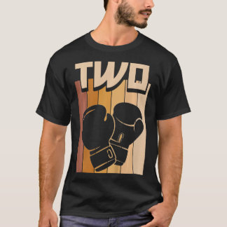 T-shirt Garçon Fille Anniversaire Boxe 2 Ans 2ème Annivers