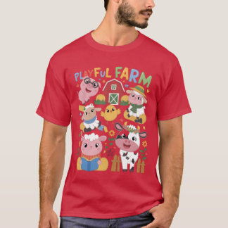 T-shirt Garçon joyeux de la ferme animale