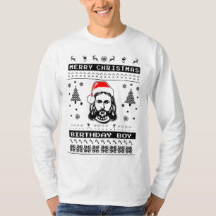 T-shirt Garçon laid d'anniversaire de jour de Noël de