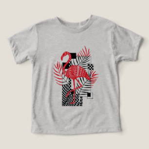 T-shirt garçon mignon Flamant rose rouge