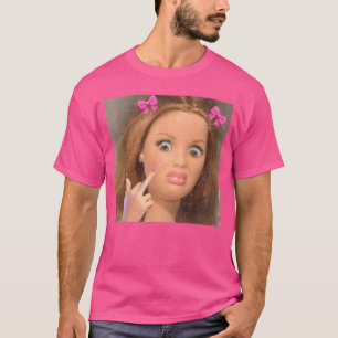 T-shirt Garçon mignon visage de poupée mème