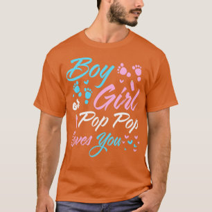 T-shirt Garçon Ou Fille Pop Pop Vous Aime Genre Reveal Gro