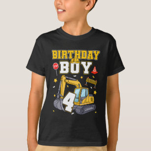 T-shirt Garçon pour son 4ème anniversaire 4 ans excavatric