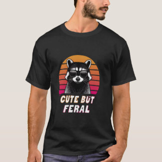 T-shirt Garçon raton laveur mignon mais sauvage Enfants Dr