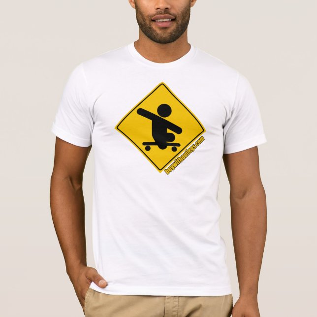 T-shirt Garçon sans jaune de croisement de planche à (Devant)