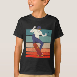 T-shirt Garçon Skateur Garçon Skateboard Culture de skate