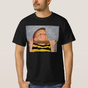 T-shirt Garçon vintage faisant des tractions, forme physiq