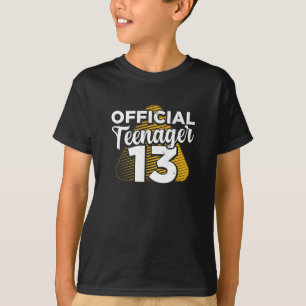 T-shirt Garçons 13e anniversaire Adolescent officiel
