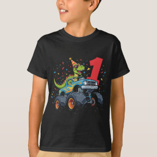 T-shirt Garçons 1 an Anniversaire tenue - Dino Monster