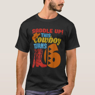 T-shirt Garçons 6 ans Anniversaire Fête Ce Cowboy Fête 6 a