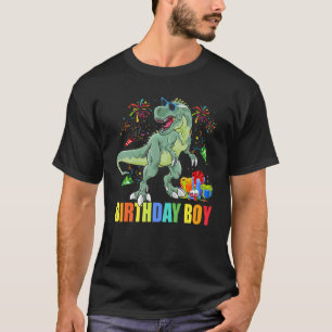 T-shirt Garçons Anniversaire Rex Dinosaur Pour Son Enfants