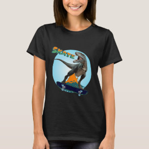 T-shirt Garçons cool planche à roulettes T Rex dinosaure s