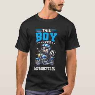 T-shirt Garçons de moto de chariot de miel blaireau garçon