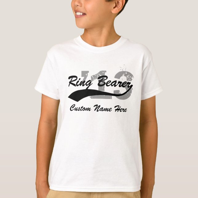 T-shirt Garçons de Porte-Anneaux personnalisés (Devant)