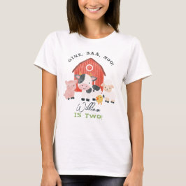 T-shirt Garçons "Deux" Parents ferme 2e anniversaire