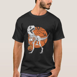 T-shirt Garçons Dinosaur Squelette T Rex Citrouille effray