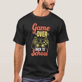 T-shirt Garçons du premier jour Game Over Enseignant Élève