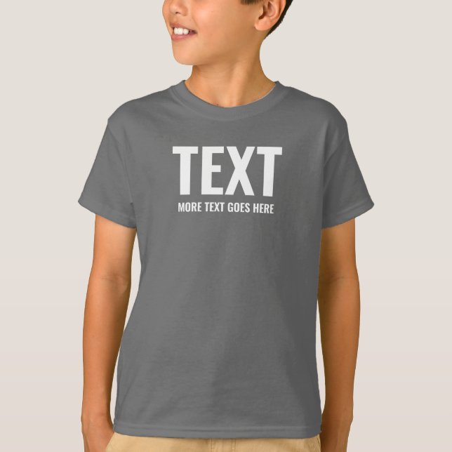 T-shirt Garçons Enfants Meilleur Moderne Fumée Grey Modèle (Devant)