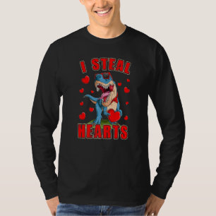 T-shirt Garçons Et Hommes Drôle Je Vole Coeurs Dinosaure T