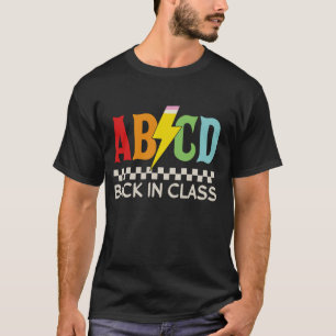 T-shirt Garçons Filles Enseignants Retour à l'école ABCD R