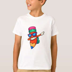 T-shirt Garçons Filles Jeunesse Enfants Garçonnet Crayon D