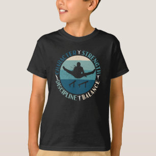 T-shirt Garçons Gymnastique Caractère Force Discipline