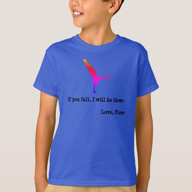 T-shirt Garçons Gymnastique Tumbling Trampoline Parkour Ch (Devant)
