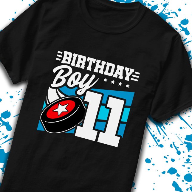 T-shirt Garçons Hockey Anniversaire 11e anniversaire Garço (Créateur téléchargé)