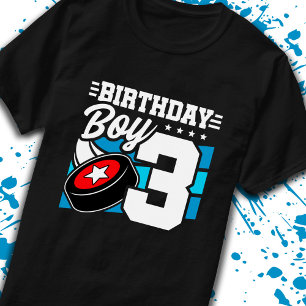 T-shirt Garçons Hockey Anniversaire 3e anniversaire 3 ans