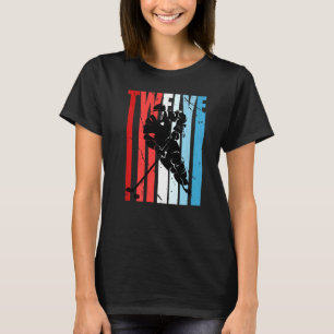 T-shirt Garçons Hockey sur glace 12e anniversaire Joueur M