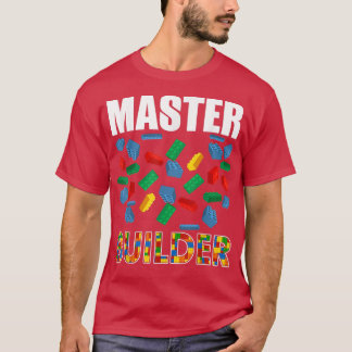 T-shirt Garçons Maître Constructeur Funny Brick Bâtons À