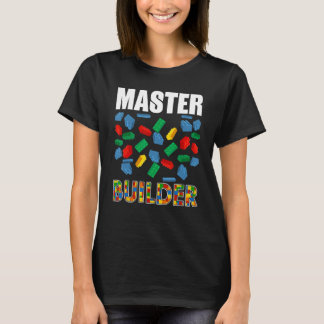 T-shirt Garçons Maître Constructeur Funny Brick Bâtons À