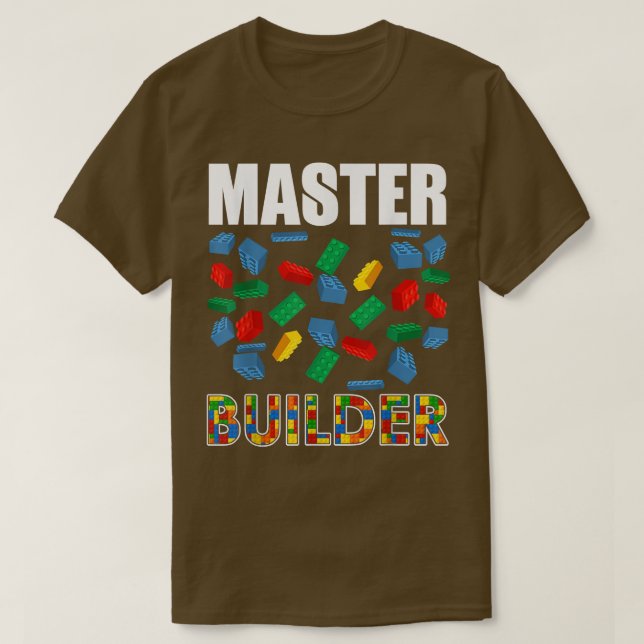 T-shirt Garçons Maître Constructeur Funny Brick Bâtons À (Design devant)