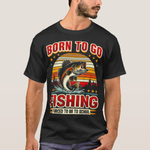 T-shirt Garçons Pêchant Drapeau Américain Rouge Blanc Et B