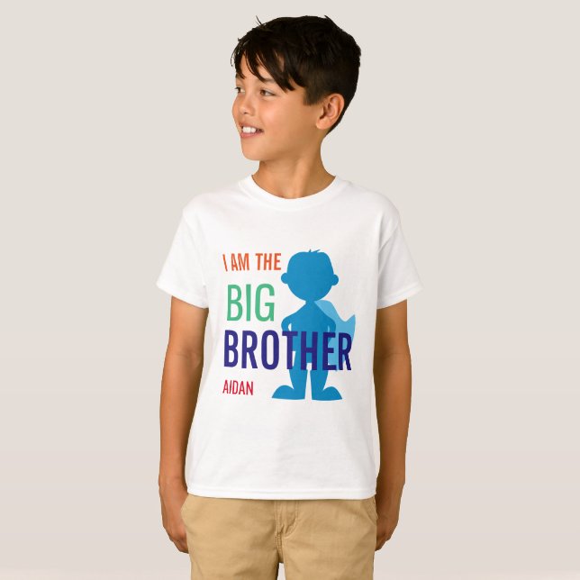 T-shirt Garçons personnalisés de silhouette de super héros (Devant entier)