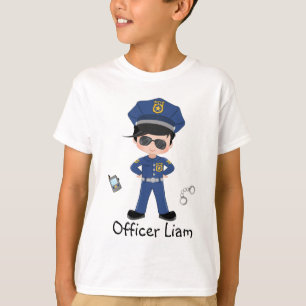 T-shirt Garçons personnalisés Officier de police Applica