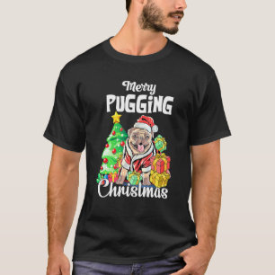 T-shirt Garçons Pugmas Joyeux Pug Noël Arbre Chien Père No