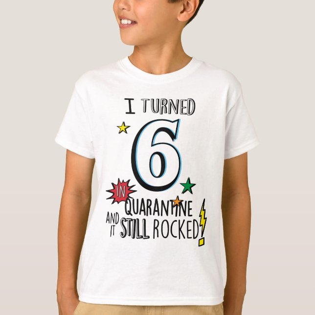 T-shirt Garçons Quarantine Birthday Shirt Kids Quarantine (Devant)