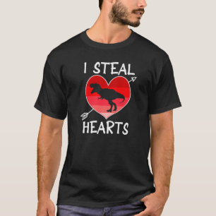 T-shirt Garçons Saint-Valentin Enfants Dinosaure rex Amour