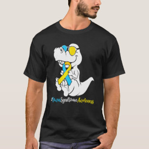 T-shirt Garçons Syndrome de Down T Rex Dinosaur Trisomie T