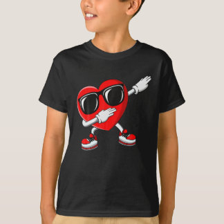 T-shirt Garçons Valentines Jour Enfants Dabbing Heart Love