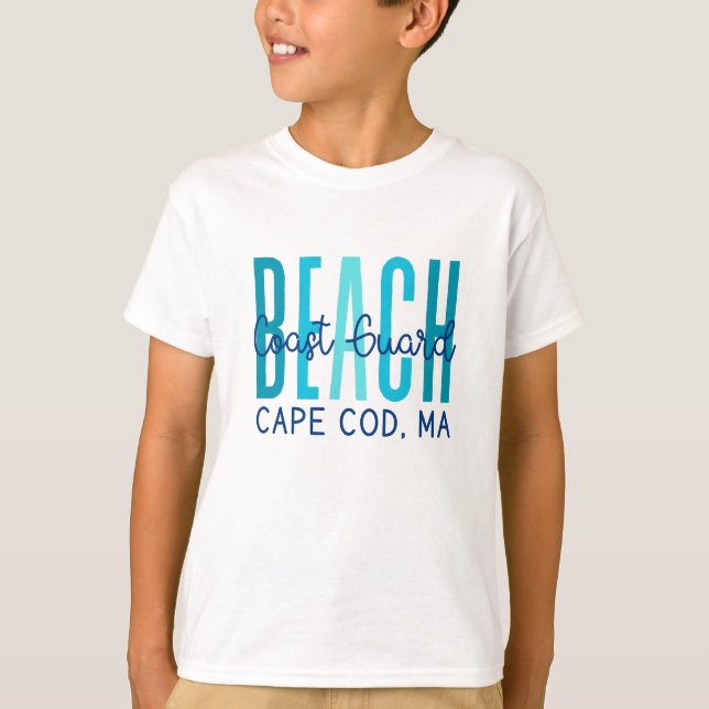 T-shirt Garde côtière Beach Cape Cod MA (océan) (Devant)
