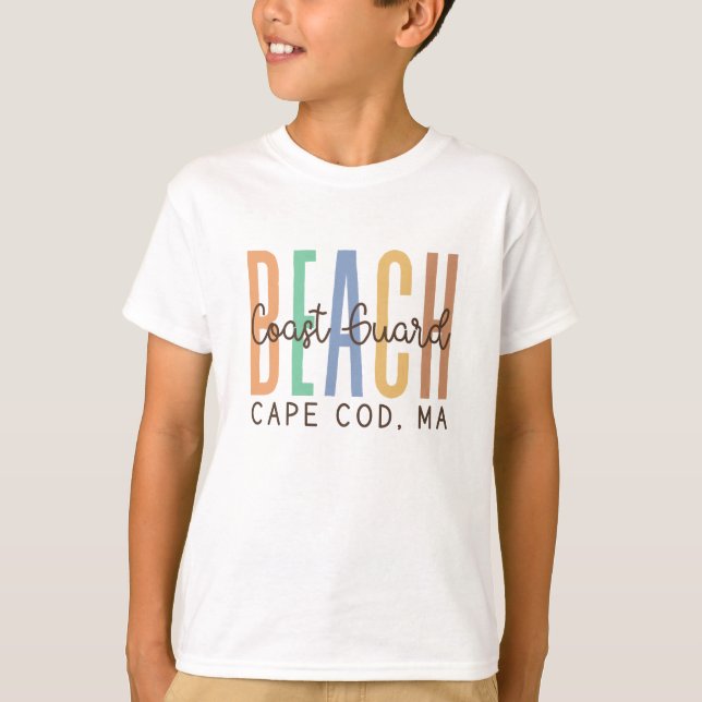 T-shirt Garde côtière Beach Cape Cod MA (Sables) (Devant)