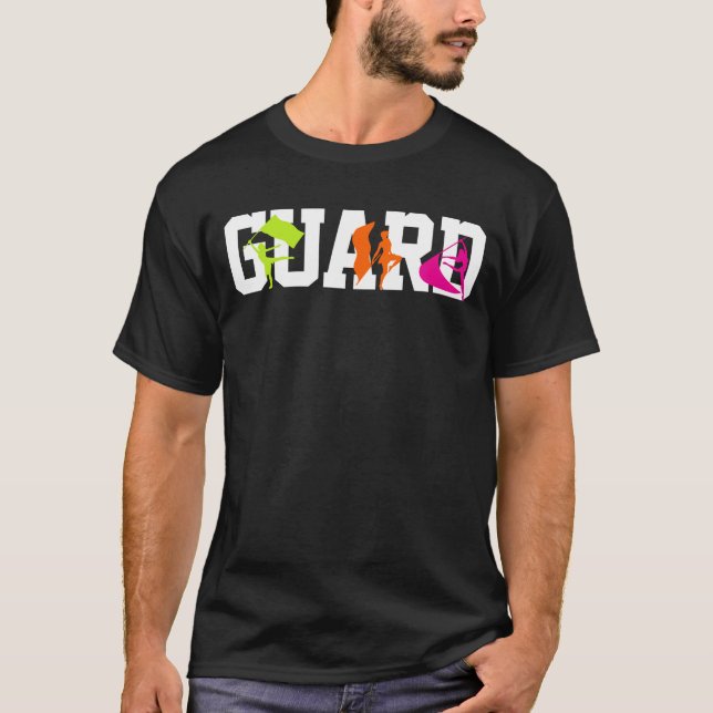 T-shirt Garde couleur bande de marquage (Devant)