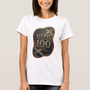T-shirt Garde-le 100 Wearable Art en Or Élégant